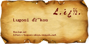 Lugosi Ákos névjegykártya