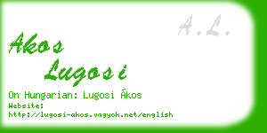 akos lugosi business card