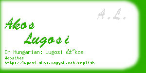 akos lugosi business card